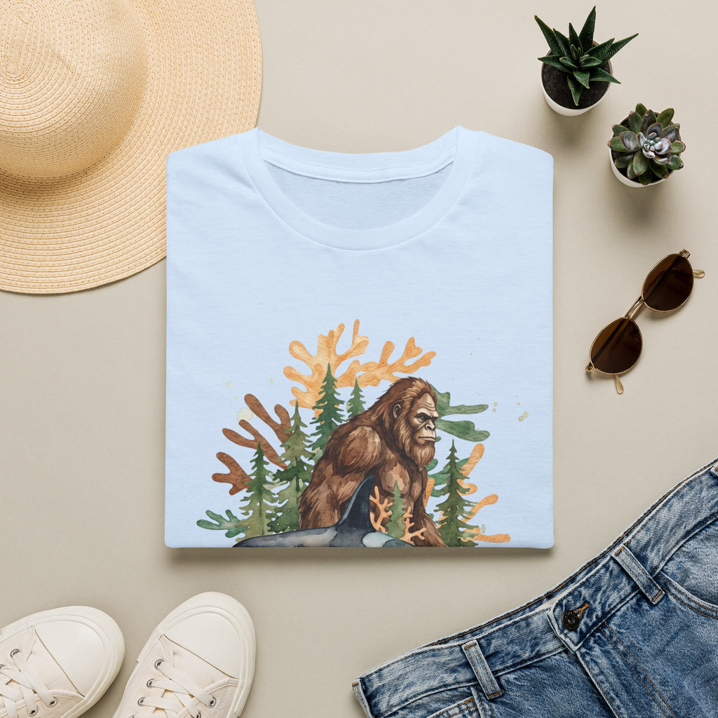 Sasquatch & Orca T-Shirt — Wildlife Conservation Nature Tee