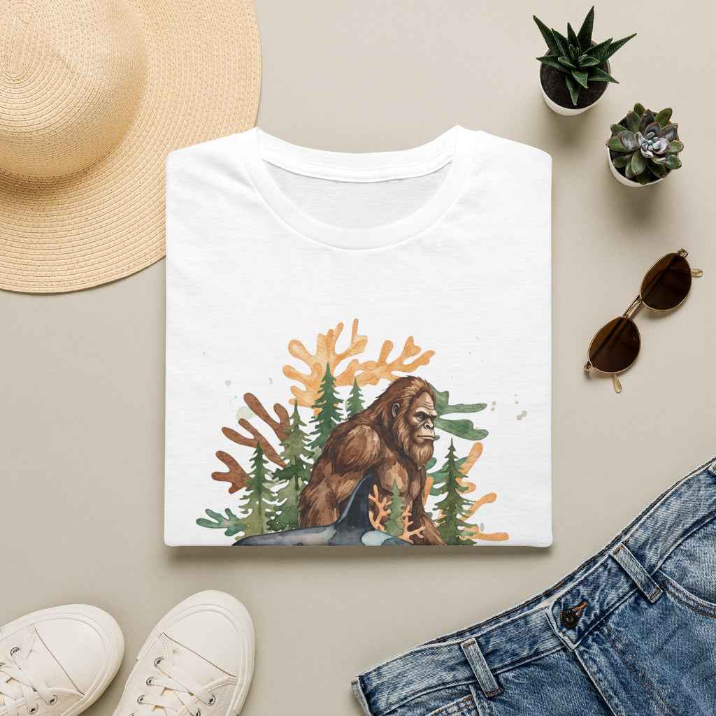 Sasquatch & Orca T-Shirt — Wildlife Conservation Nature Tee