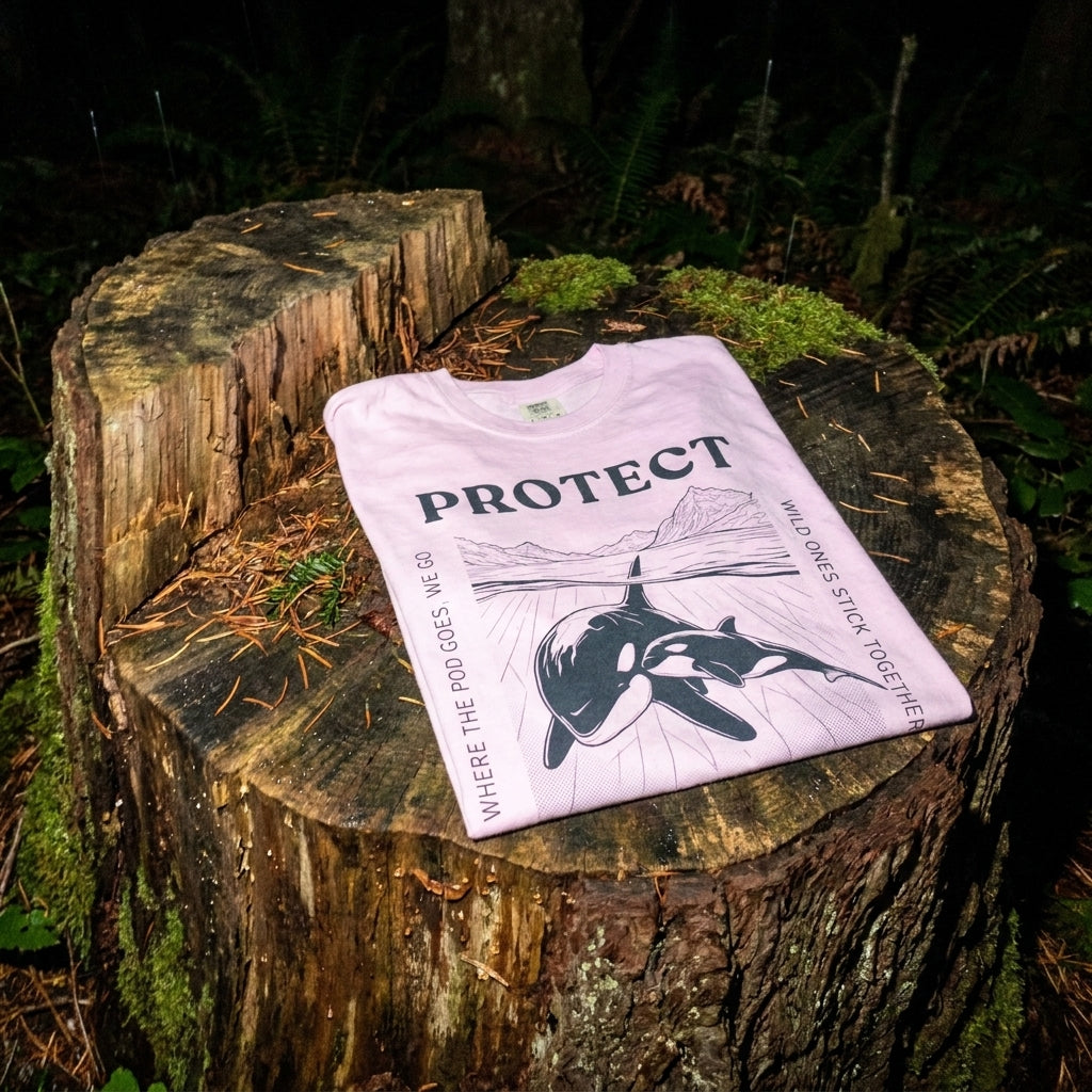 Protect The Pod Orca T-Shirt — Marine Conservation Comfort Colors T Shirt