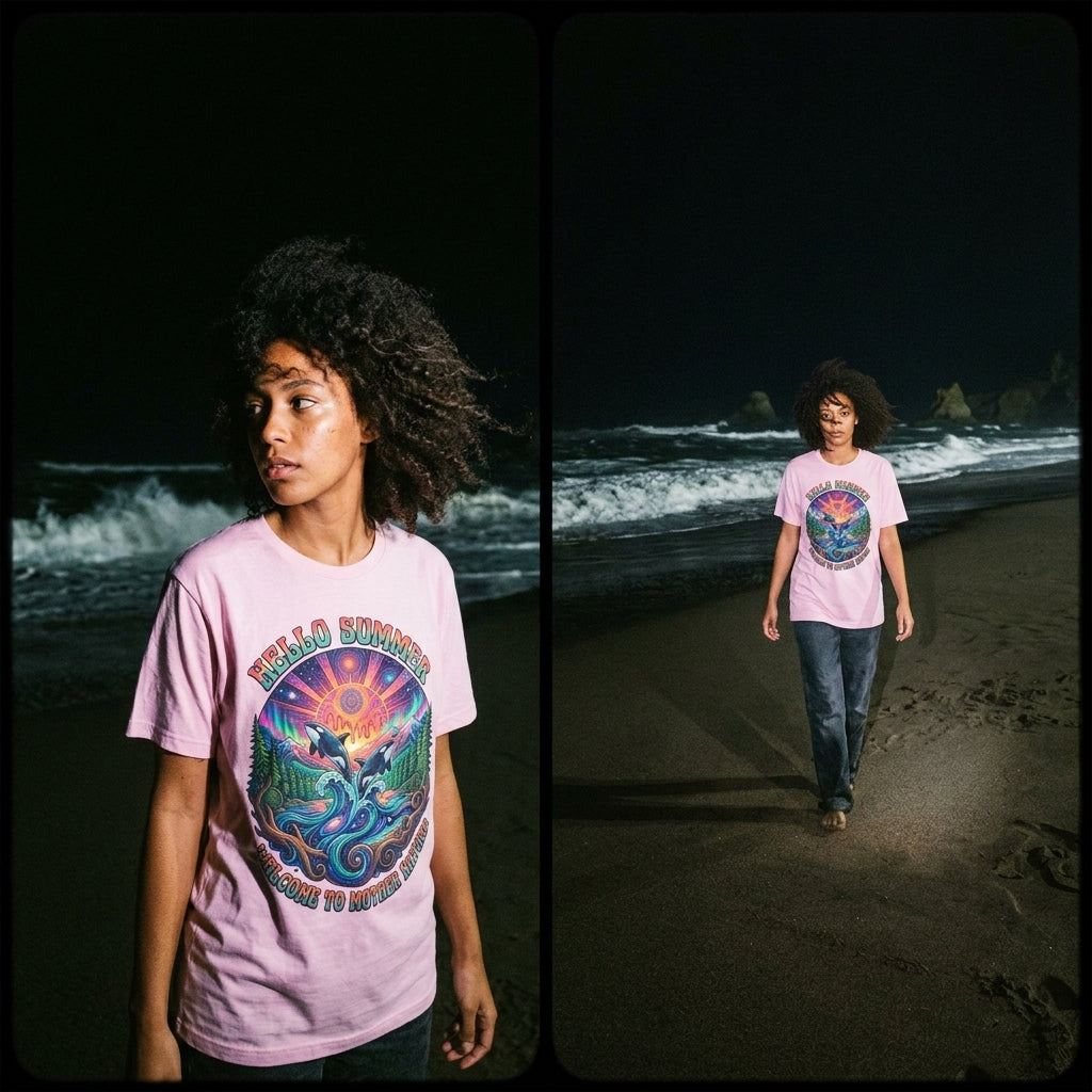 Hello Summer— Retro Orca Conservation T shirt