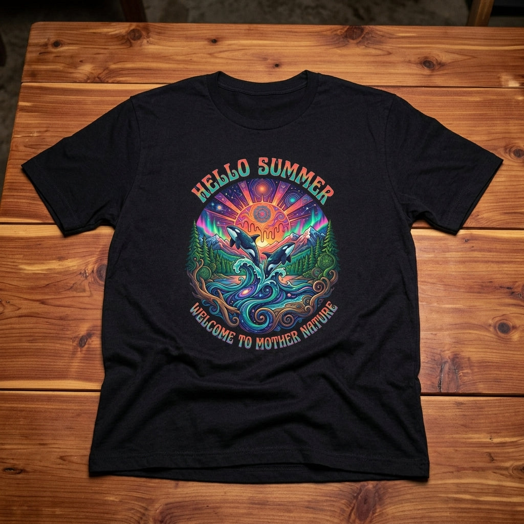 Hello Summer— Retro Orca Conservation T shirt