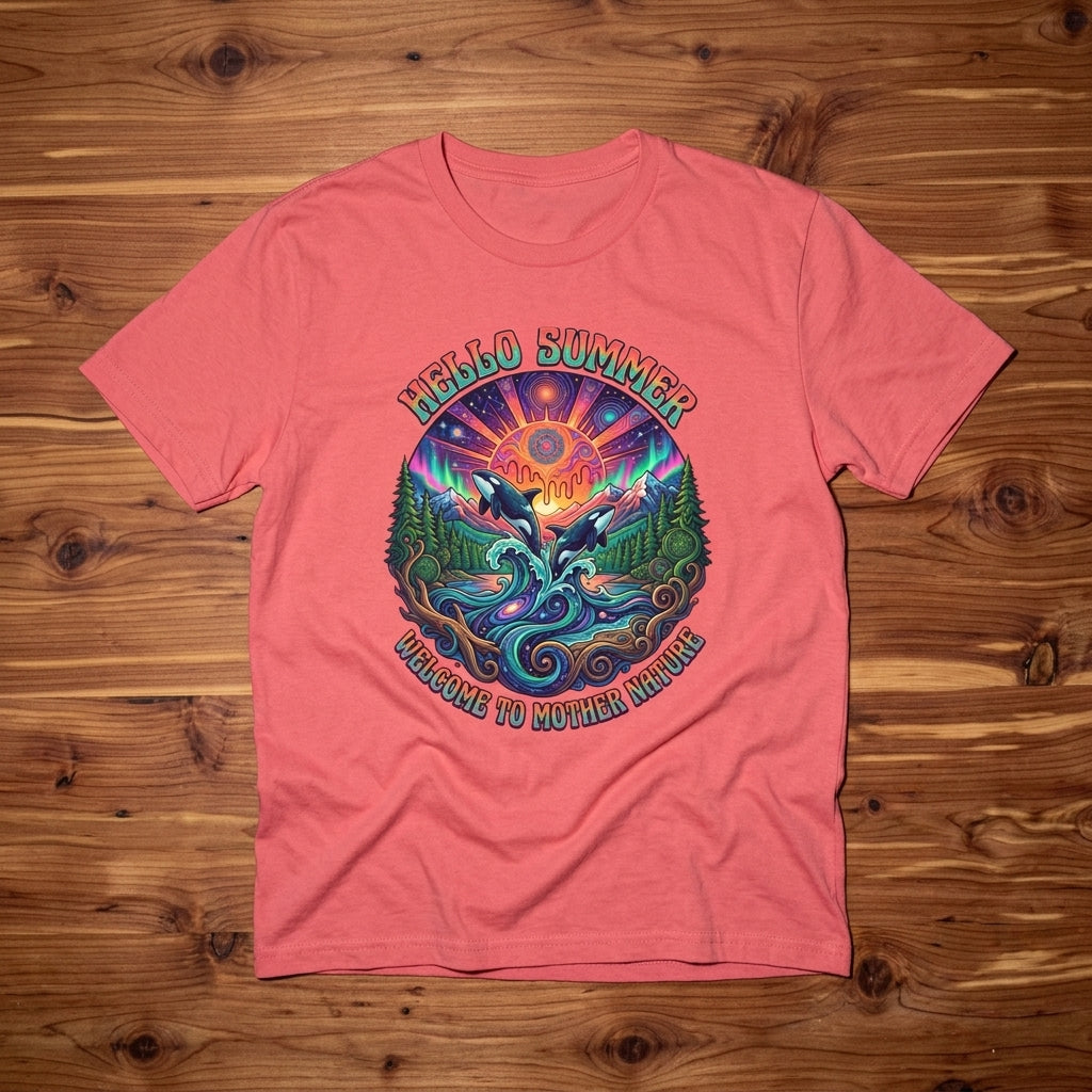 Hello Summer— Retro Orca Conservation T shirt