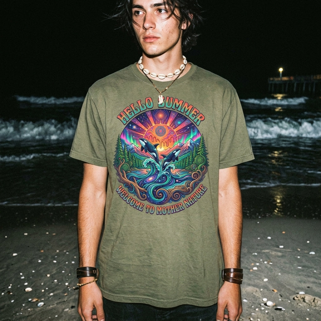 Hello Summer— Retro Orca Conservation T shirt