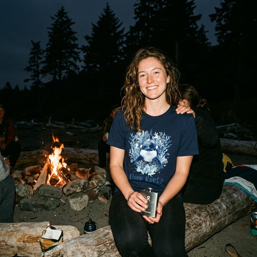 Orca 'Deep Roots' Tank Top — Ocean Whale Graphic Tank for Marine Lovers