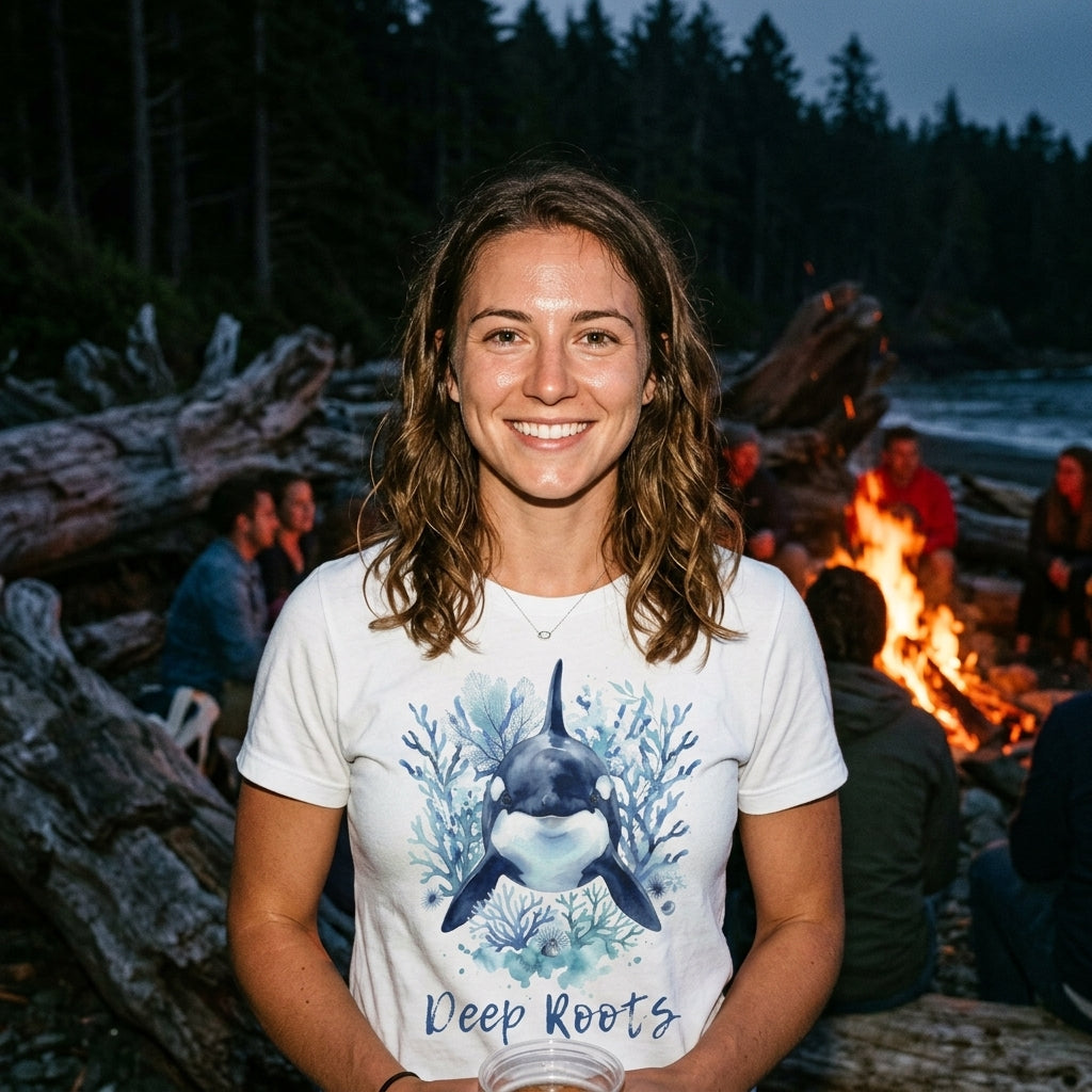 Orca 'Deep Roots' Tank Top — Ocean Whale Graphic Tank for Marine Lovers