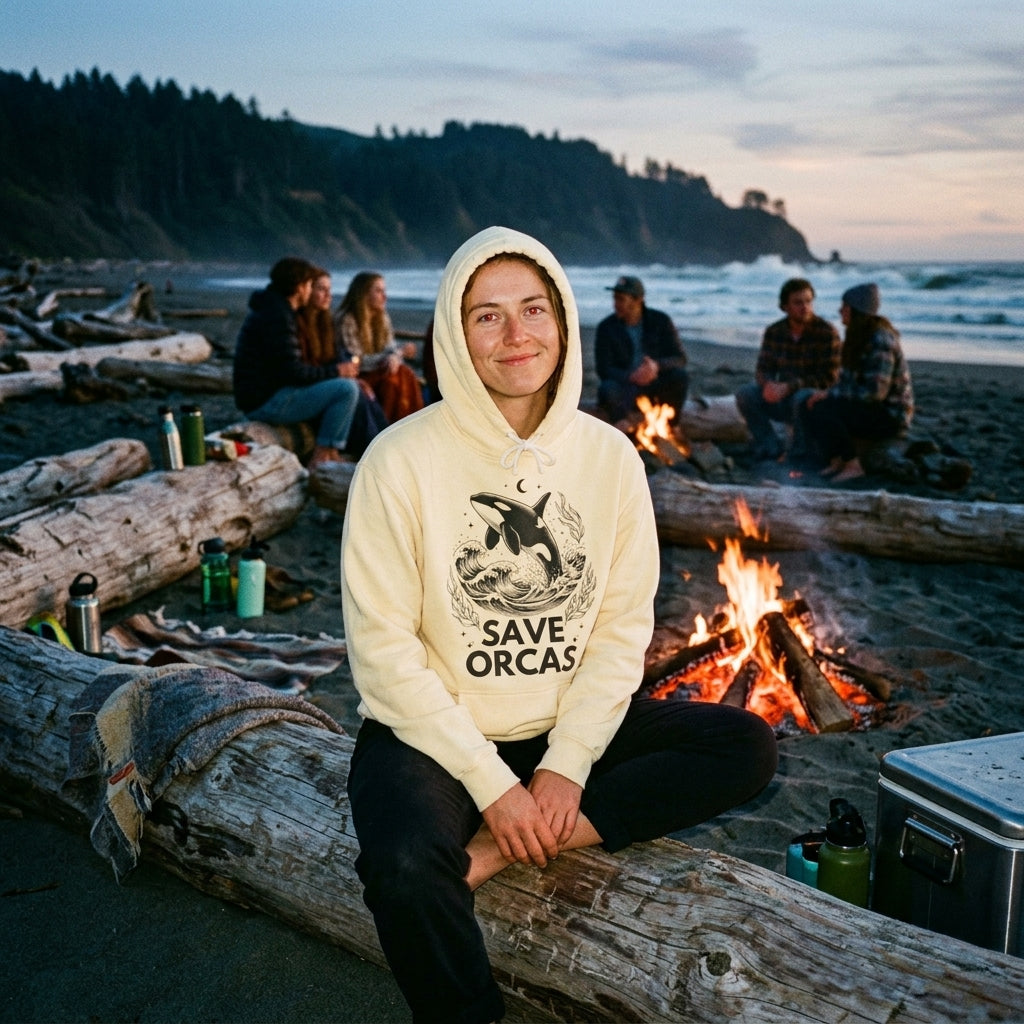Save Orcas Hoodie — Marine Conservation Orca Rescue Sweatshirt