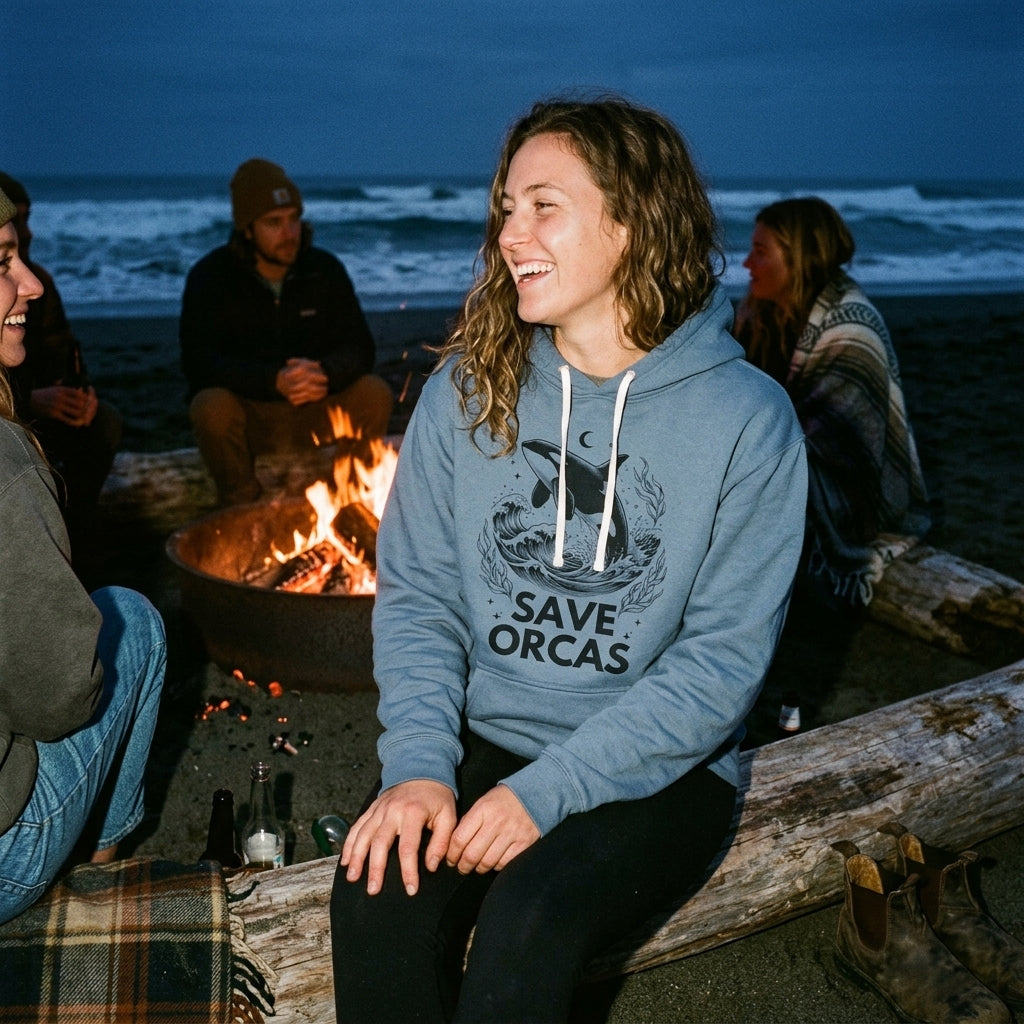 Save Orcas Hoodie — Marine Conservation Orca Rescue Sweatshirt