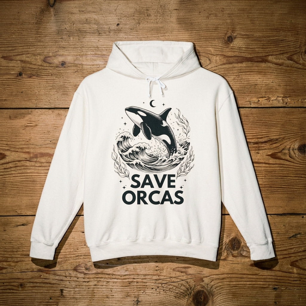 Save Orcas Hoodie — Marine Conservation Orca Rescue Sweatshirt