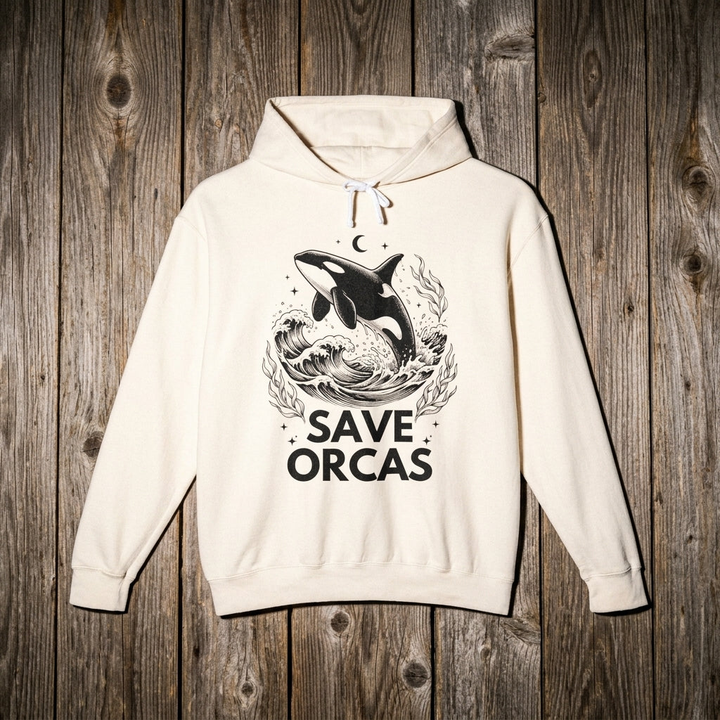 Save Orcas Hoodie — Marine Conservation Orca Rescue Sweatshirt
