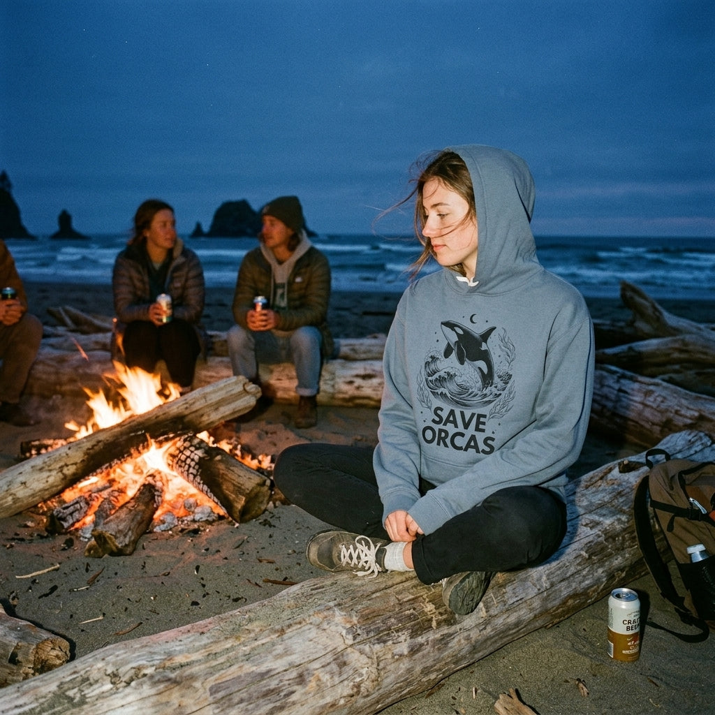 Save Orcas Hoodie — Marine Conservation Orca Rescue Sweatshirt