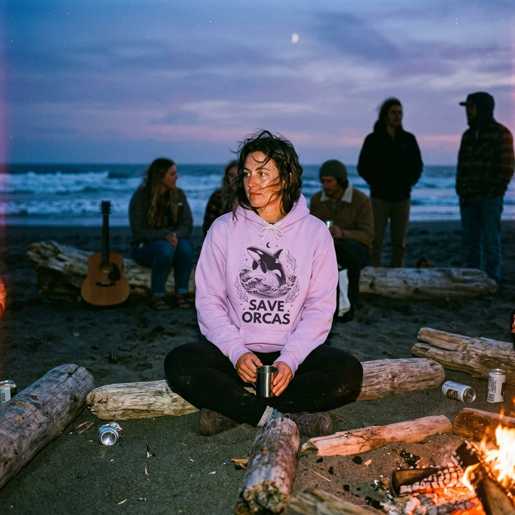 Save Orcas Hoodie — Marine Conservation Orca Rescue Sweatshirt