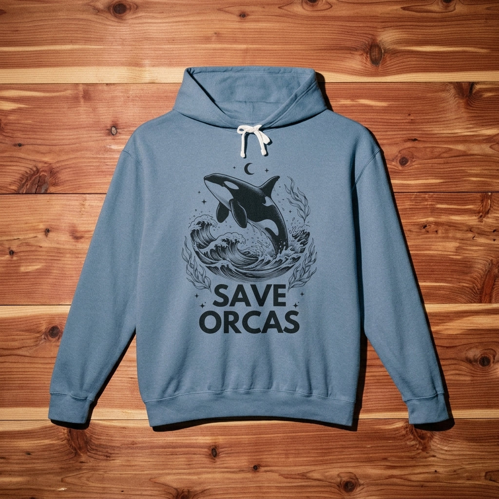 Save Orcas Hoodie — Marine Conservation Orca Rescue Sweatshirt