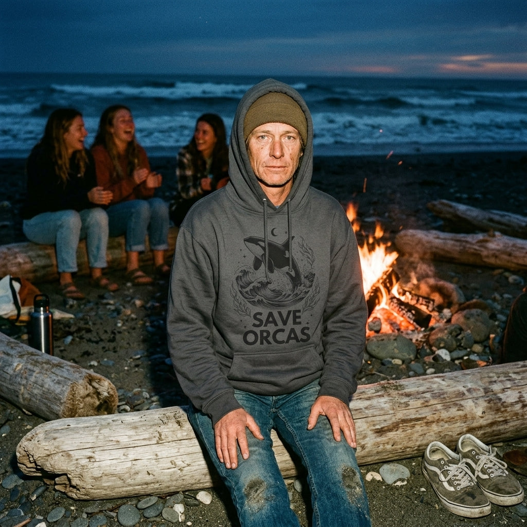 Save Orcas Hoodie — Marine Conservation Orca Rescue Sweatshirt