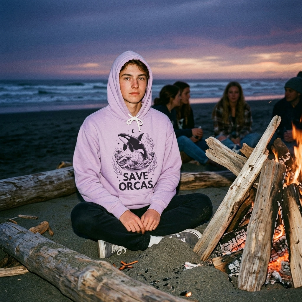 Save Orcas Hoodie — Marine Conservation Orca Rescue Sweatshirt