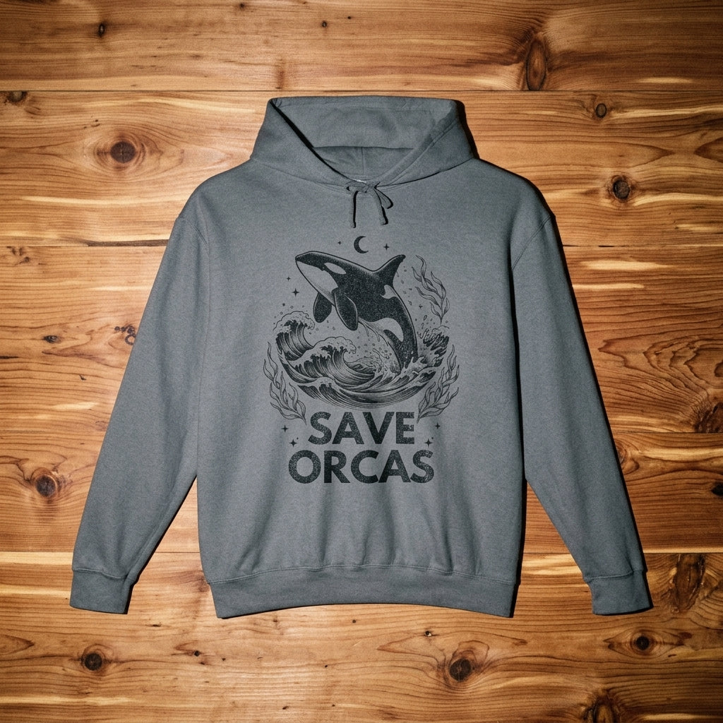 Save Orcas Hoodie — Marine Conservation Orca Rescue Sweatshirt
