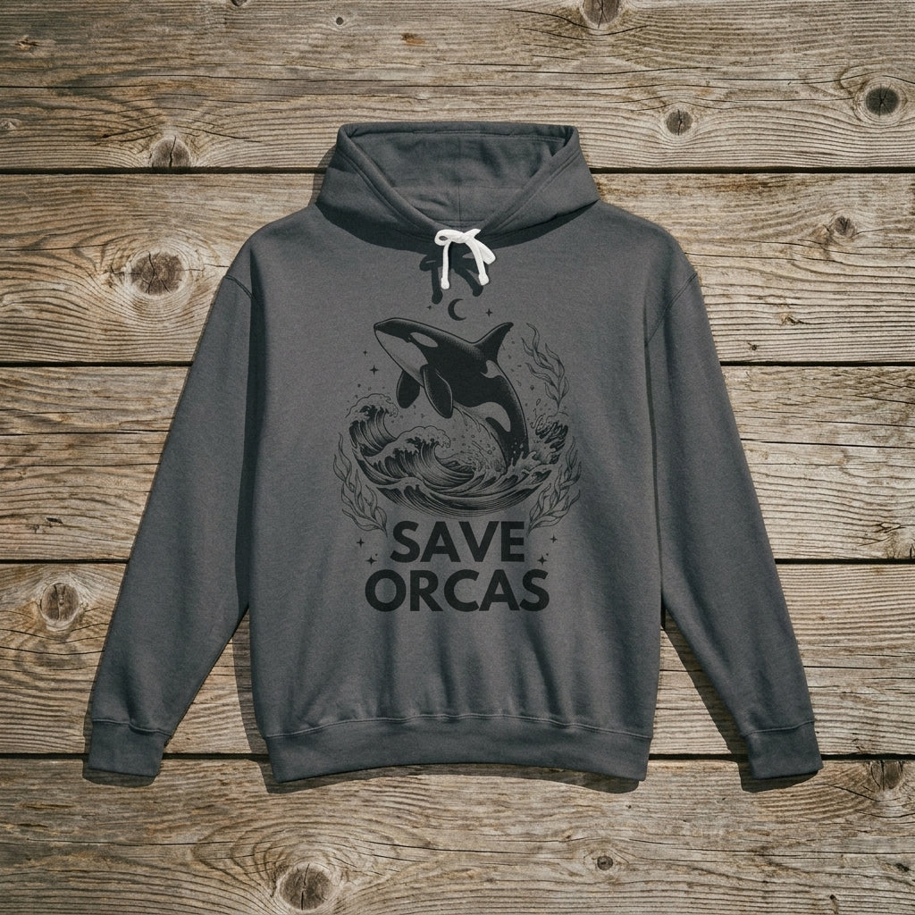 Save Orcas Hoodie — Marine Conservation Orca Rescue Sweatshirt