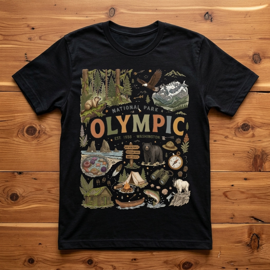 Olympic National Park Vintage 70's Conservation T Shirt