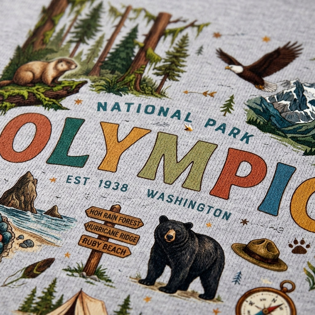 Olympic National Park Vintage 70's Conservation T Shirt