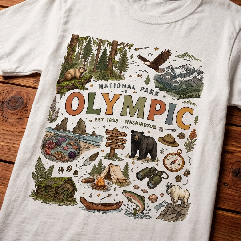 Olympic National Park Vintage 70's Conservation T Shirt