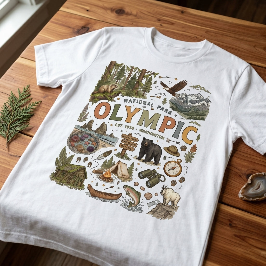 Olympic National Park Vintage 70's Conservation T Shirt