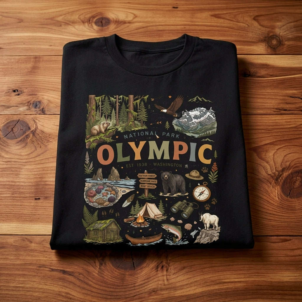 Olympic National Park Vintage 70's Conservation T Shirt