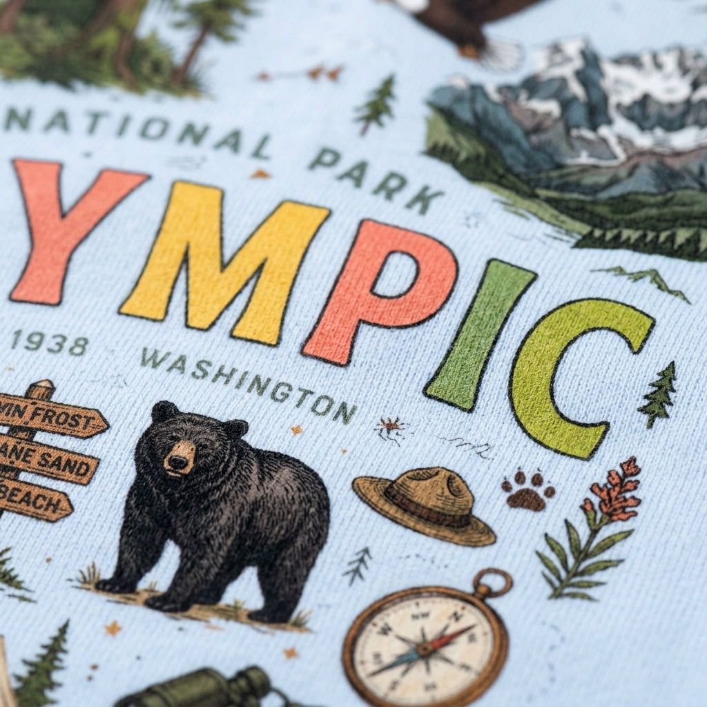 Olympic National Park Vintage 70's Conservation T Shirt
