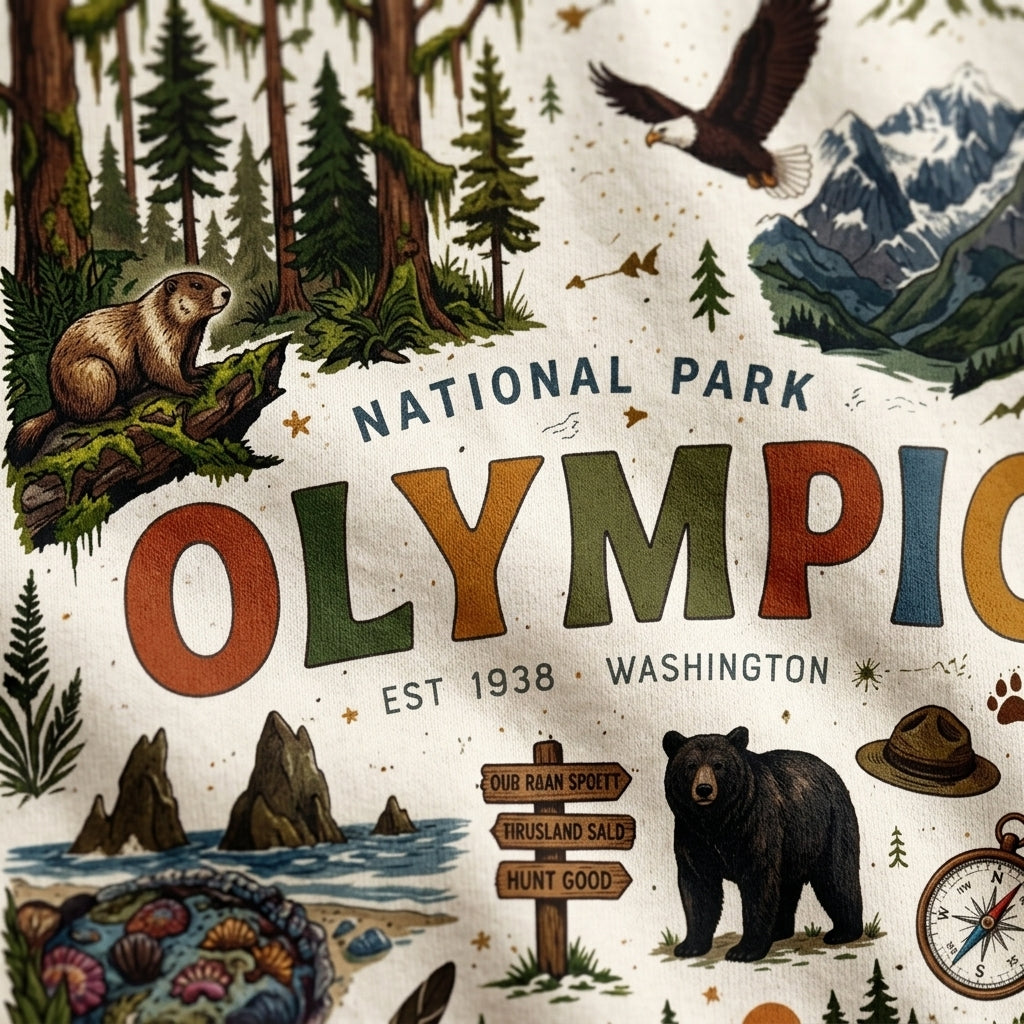 Olympic National Park Vintage 70's Conservation T Shirt