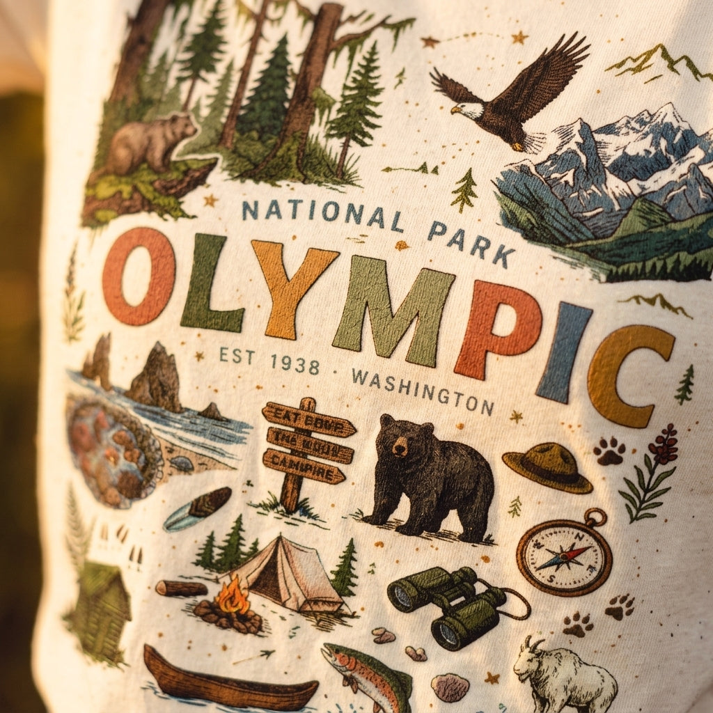 Olympic National Park Vintage 70's Conservation T Shirt