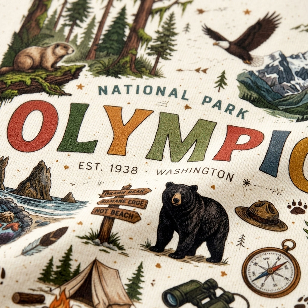 Olympic National Park Vintage 70's Conservation T Shirt