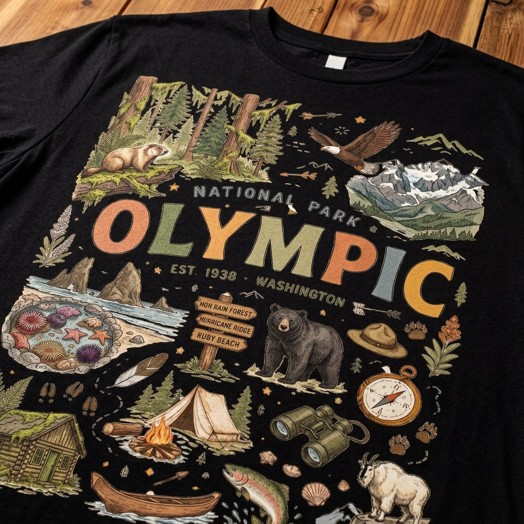 Olympic National Park Vintage 70's Conservation T Shirt
