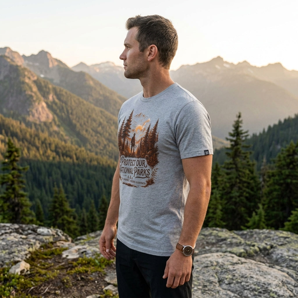 The Protect Our National Parks Firefighter Tee | Wildland Wildlife Conservation T-Shirt