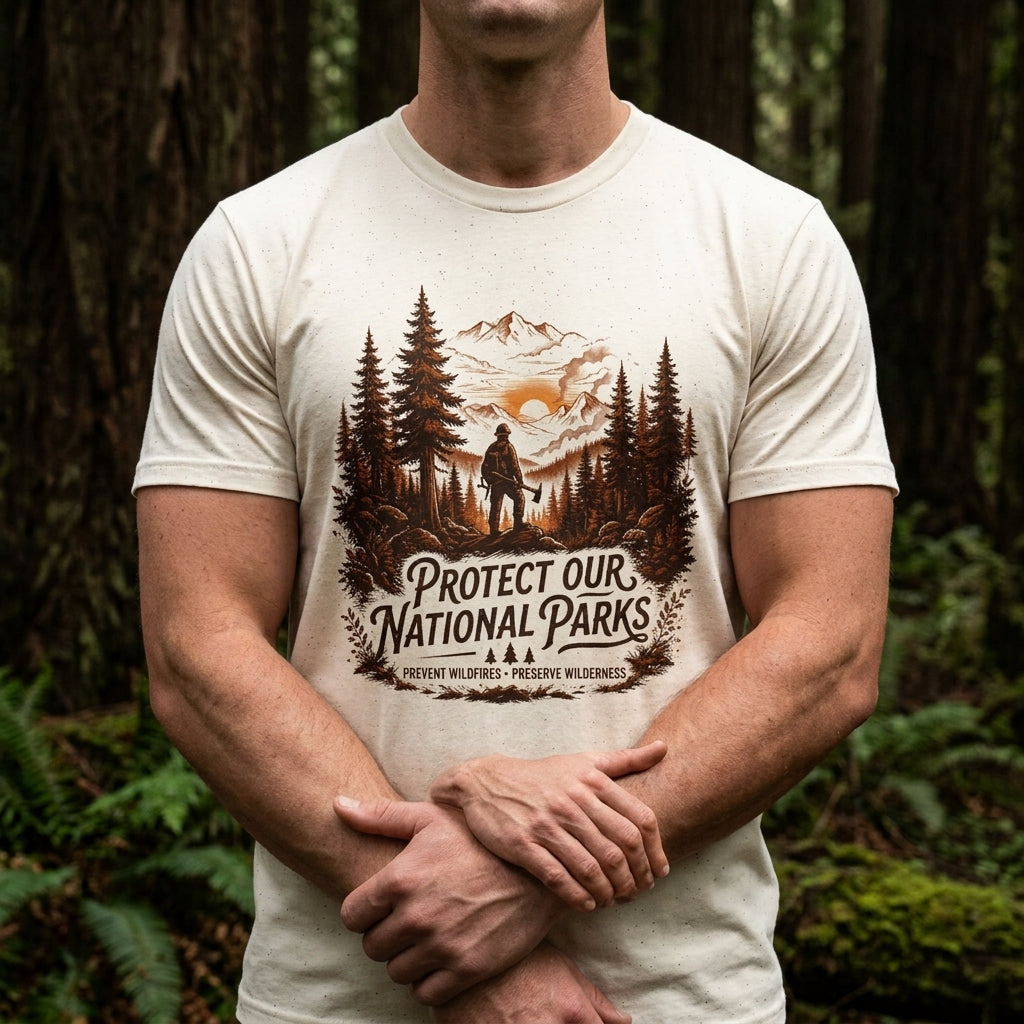 The Protect Our National Parks Firefighter Tee | Wildland Wildlife Conservation T-Shirt