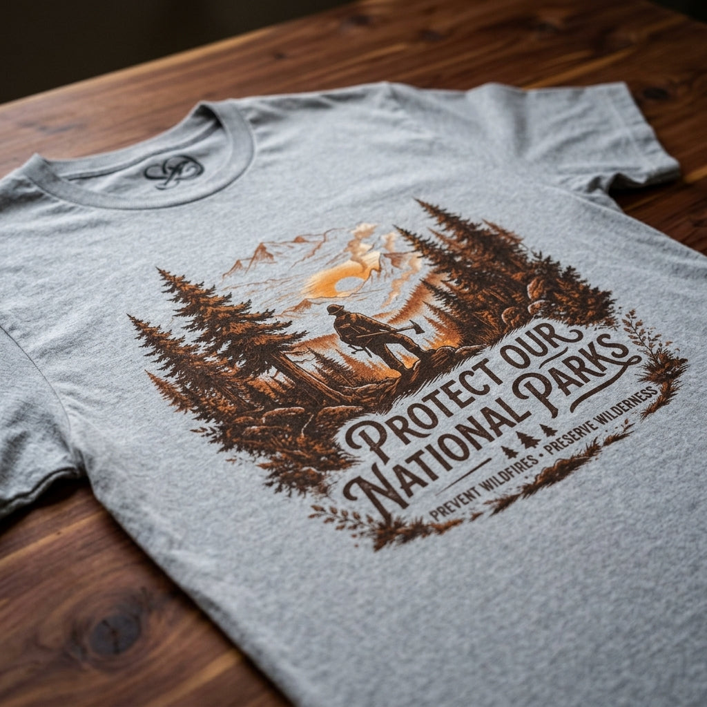 The Protect Our National Parks Firefighter Tee | Wildland Wildlife Conservation T-Shirt