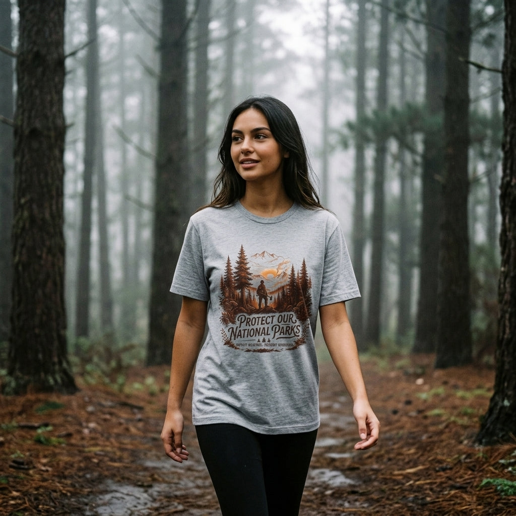 The Protect Our National Parks Firefighter Tee | Wildland Wildlife Conservation T-Shirt