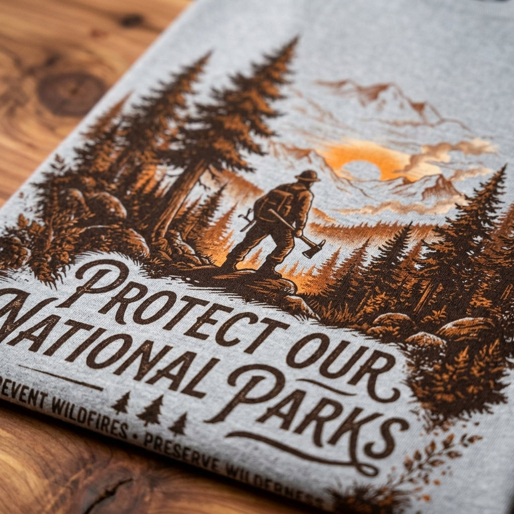 The Protect Our National Parks Firefighter Tee | Wildland Wildlife Conservation T-Shirt