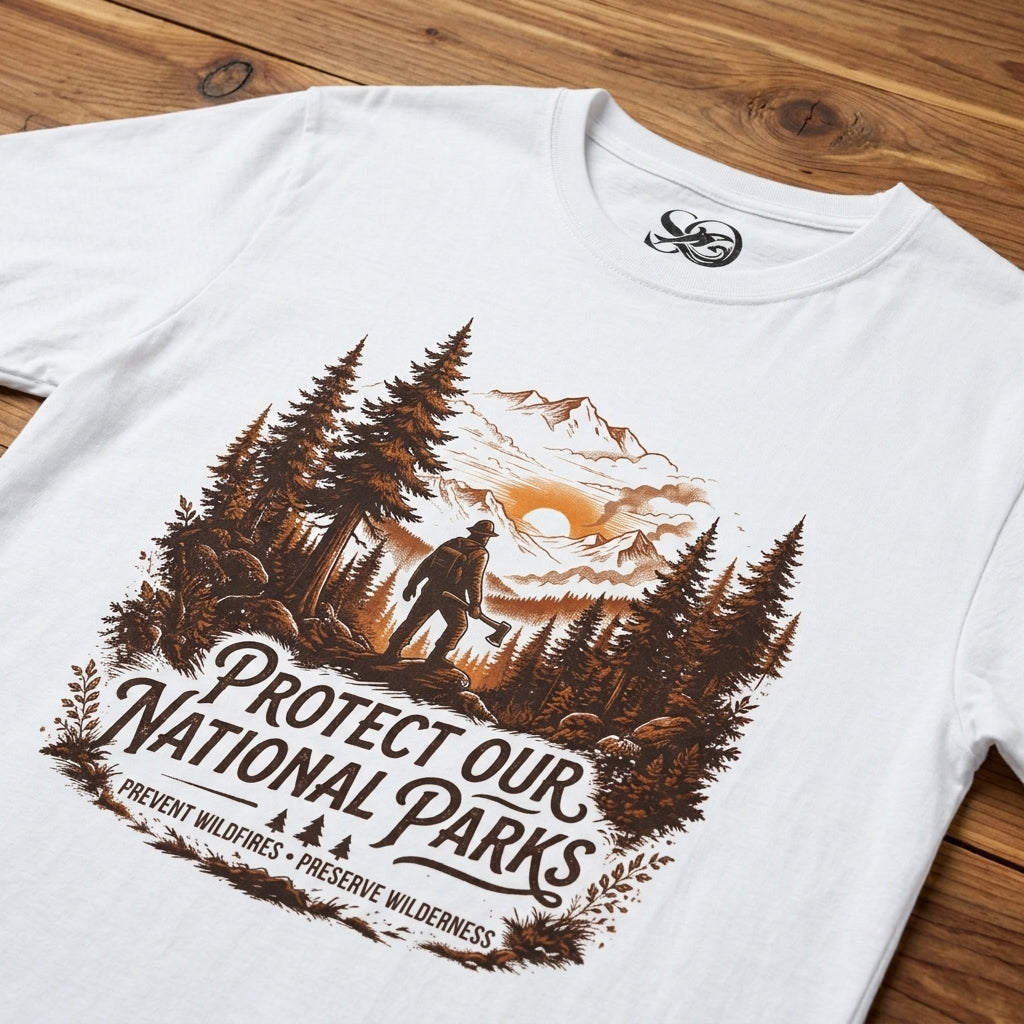 The Protect Our National Parks Firefighter Tee | Wildland Wildlife Conservation T-Shirt