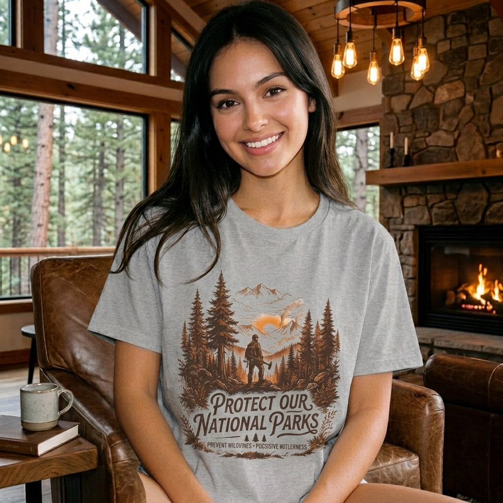 The Protect Our National Parks Firefighter Tee | Wildland Wildlife Conservation T-Shirt