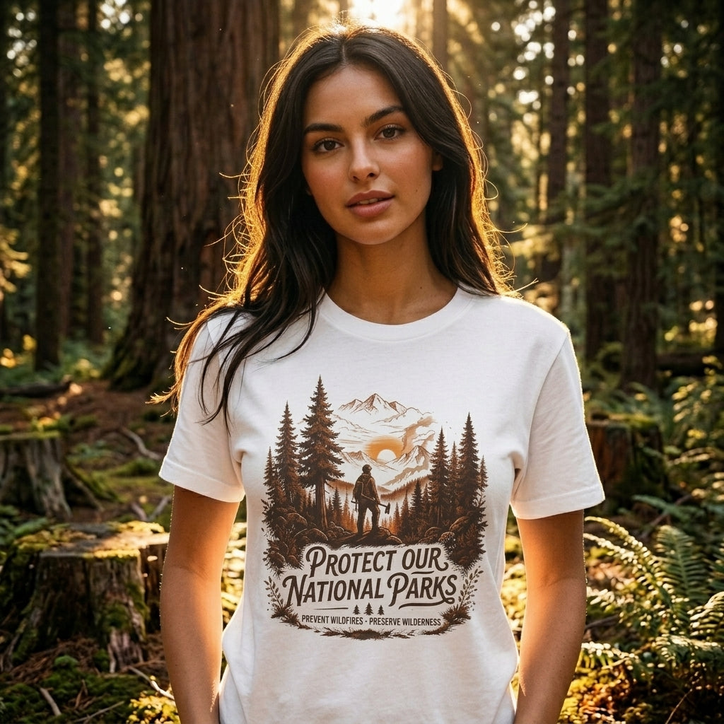 The Protect Our National Parks Firefighter Tee | Wildland Wildlife Conservation T-Shirt