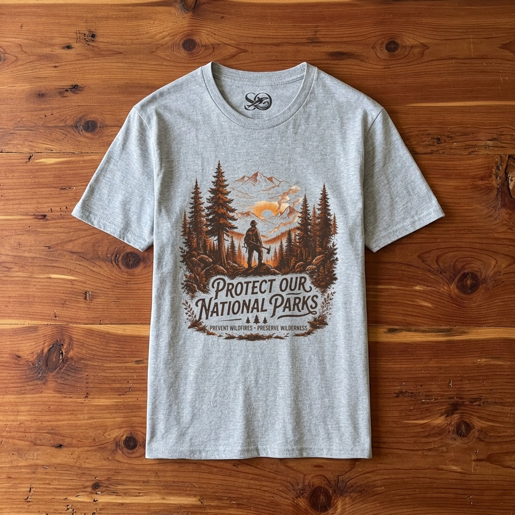 The Protect Our National Parks Firefighter Tee | Wildland Wildlife Conservation T-Shirt