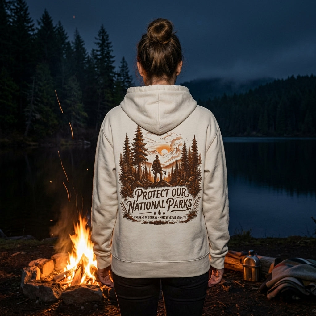 "Protect Our National Parks" Outdoor Wildland Conservation Pullover