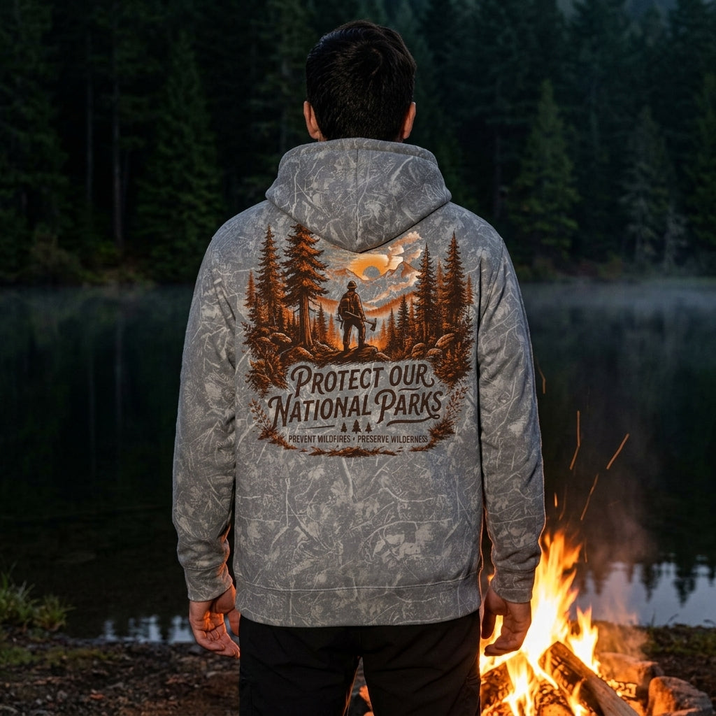 "Protect Our National Parks" Outdoor Wildland Conservation Pullover