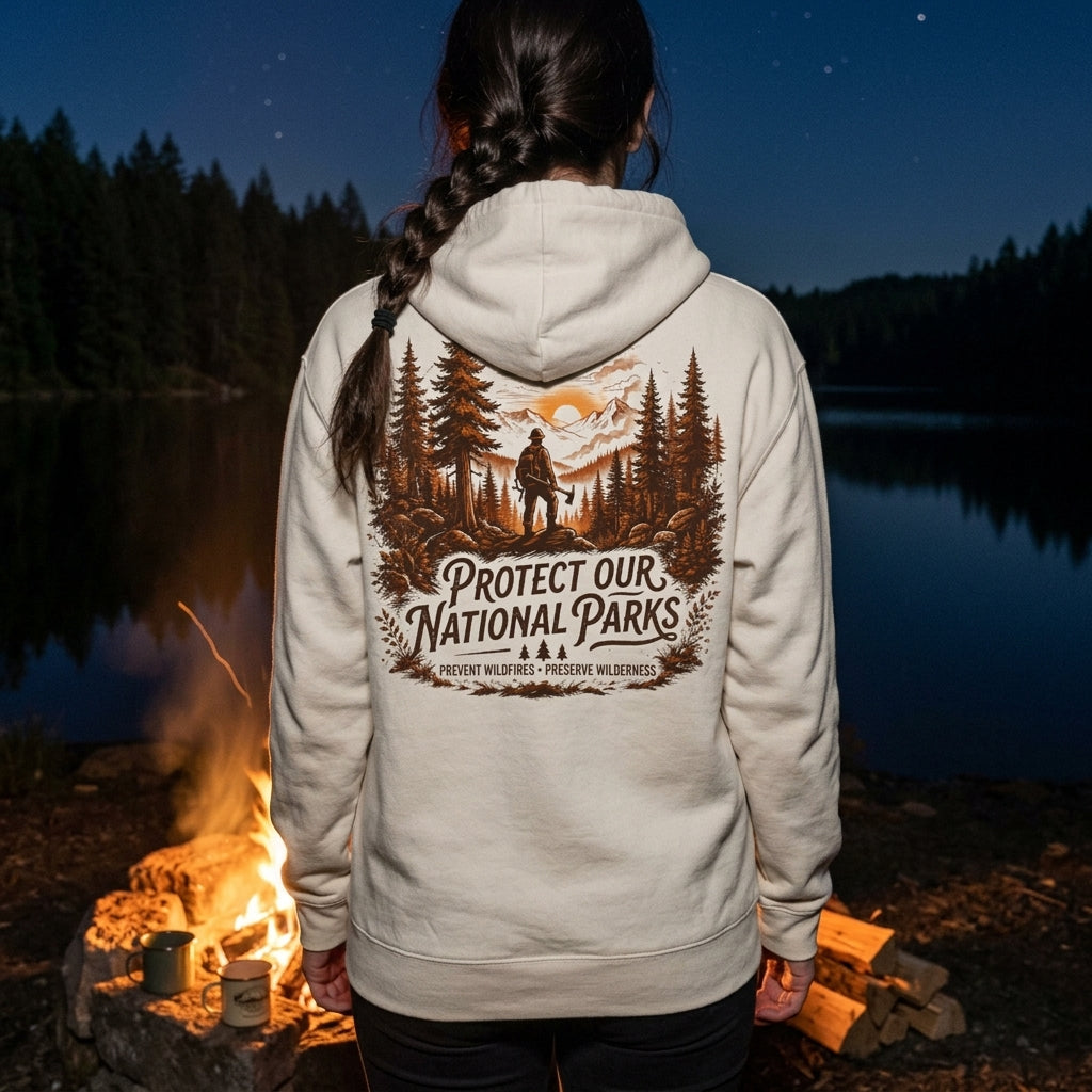 "Protect Our National Parks" Outdoor Wildland Conservation Pullover