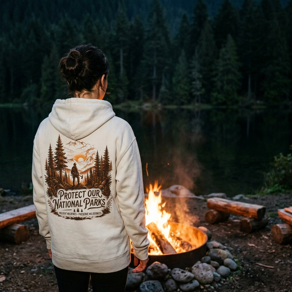 "Protect Our National Parks" Outdoor Wildland Conservation Pullover