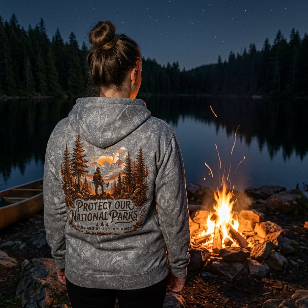 "Protect Our National Parks" Outdoor Wildland Conservation Pullover