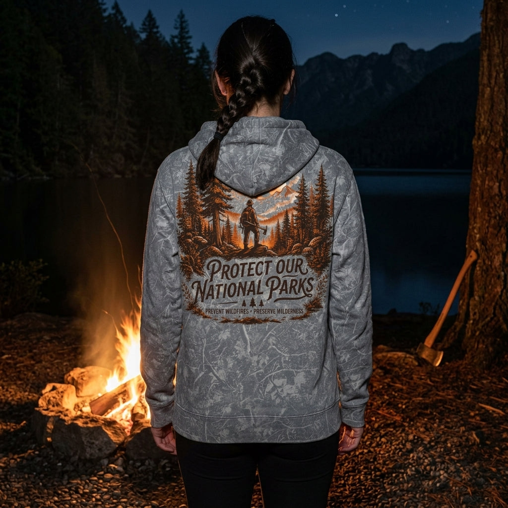 "Protect Our National Parks" Outdoor Wildland Conservation Pullover