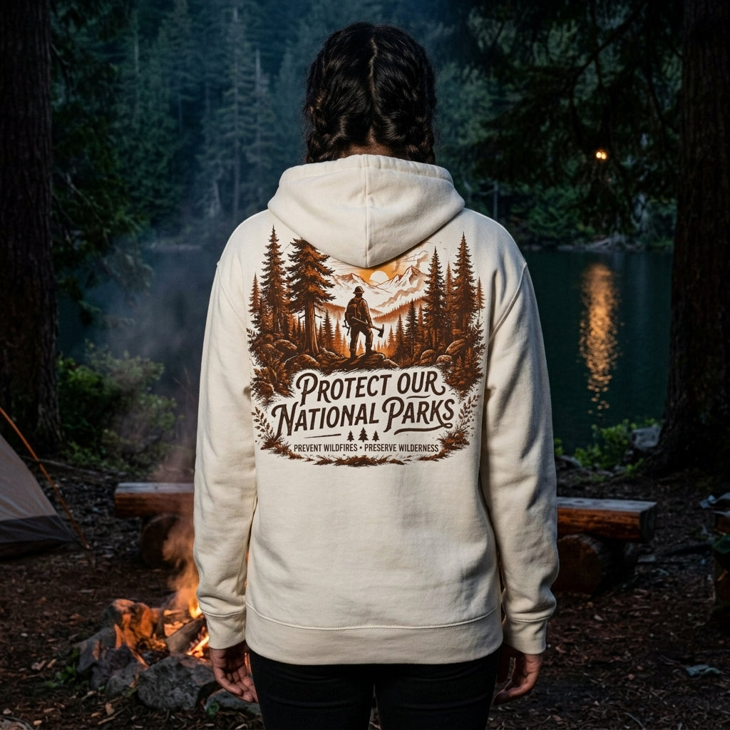 "Protect Our National Parks" Outdoor Wildland Conservation Pullover