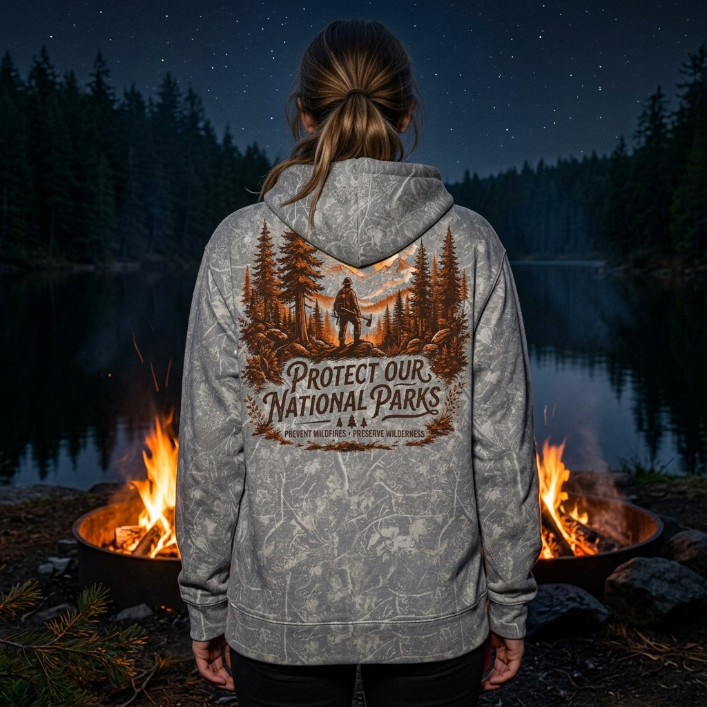 "Protect Our National Parks" Outdoor Wildland Conservation Pullover