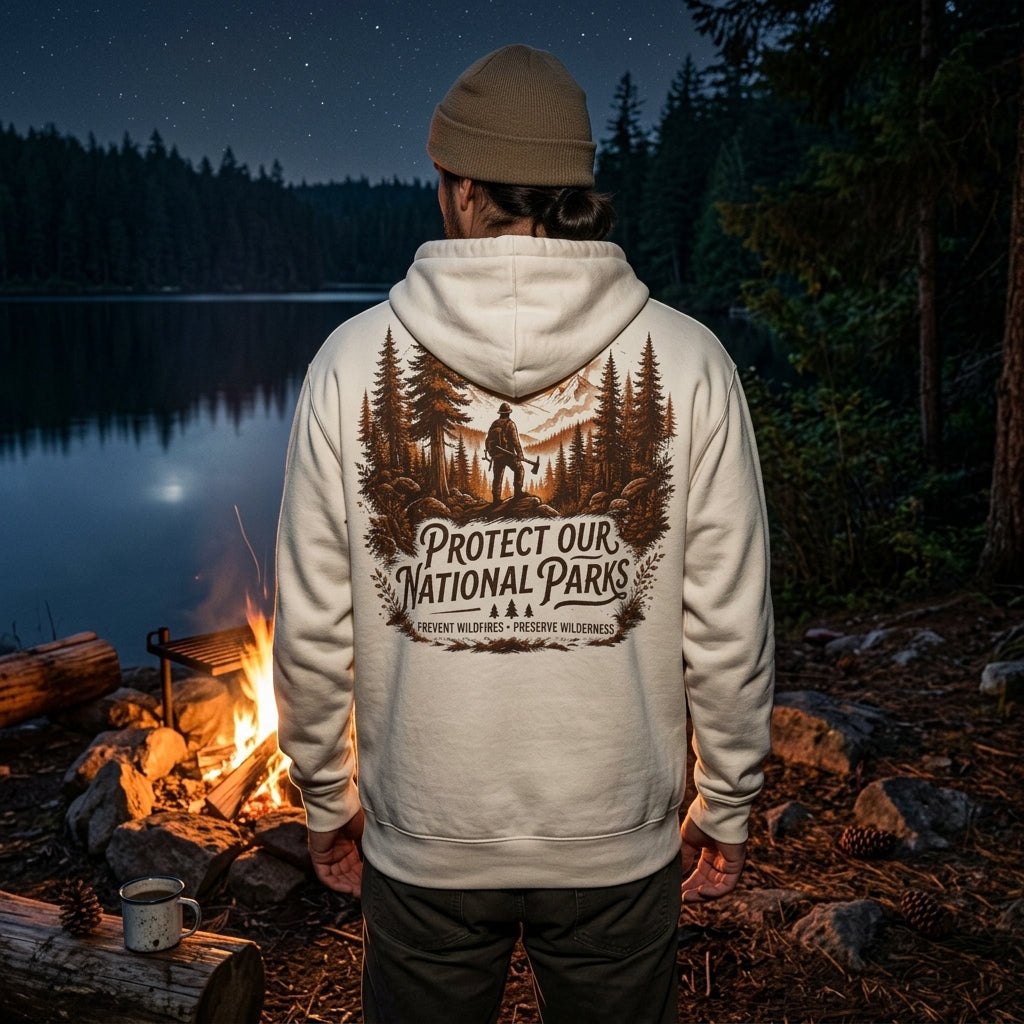 "Protect Our National Parks" Outdoor Wildland Conservation Pullover