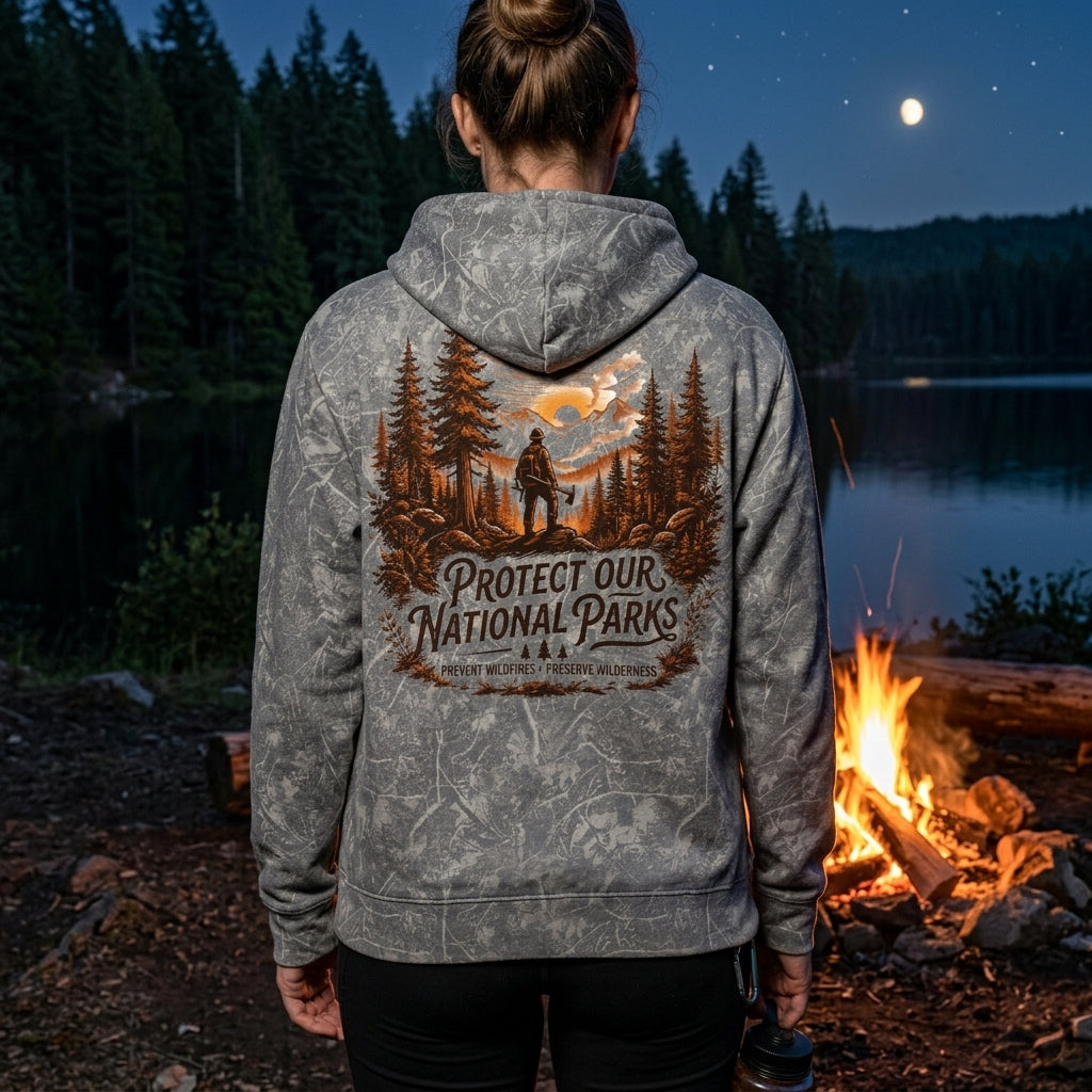 "Protect Our National Parks" Outdoor Wildland Conservation Pullover