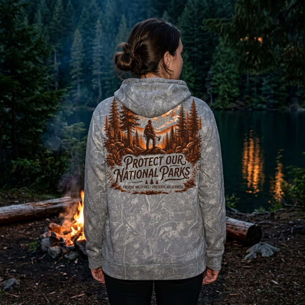 "Protect Our National Parks" Outdoor Wildland Conservation Pullover